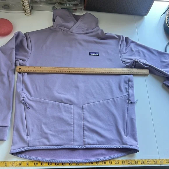 Patagonia Women's R1® Thermal Pullover Hoody Concrete Purple Lilac Size M NWOT - Picture 12 of 16